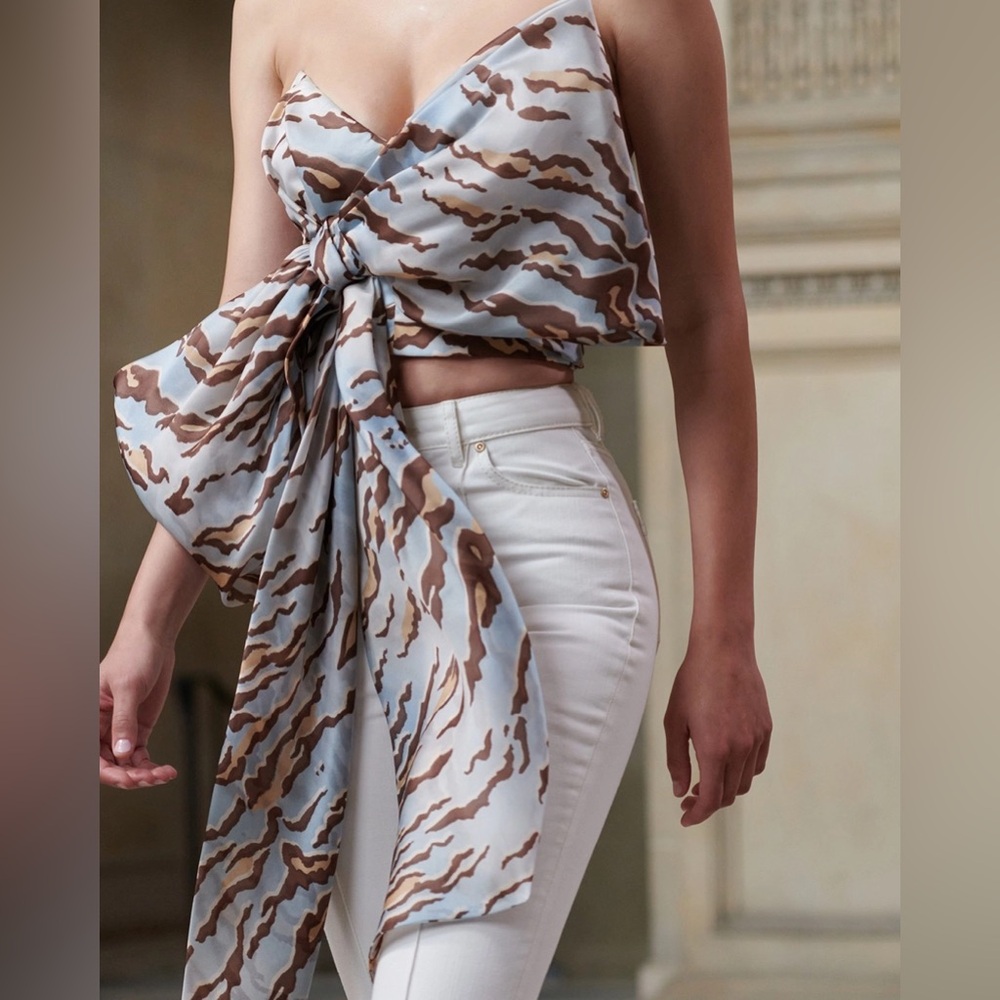 Zimmerman silk bow TOP size 1 - S animal tiger print - Picture 3 of 6